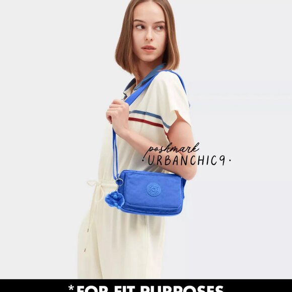 NWT KIPLING Abanu Multi Convertible Crossbody Bag - Frost Blue - Picture 8 of 13